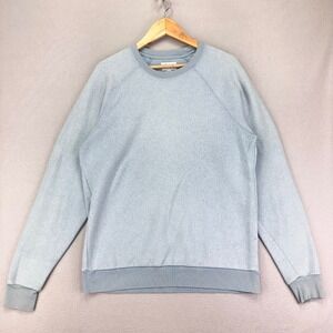 feat Clothing Crewneck Sweatshirt Adult Medium Blue Sherpa Fleece Pullover Cozy